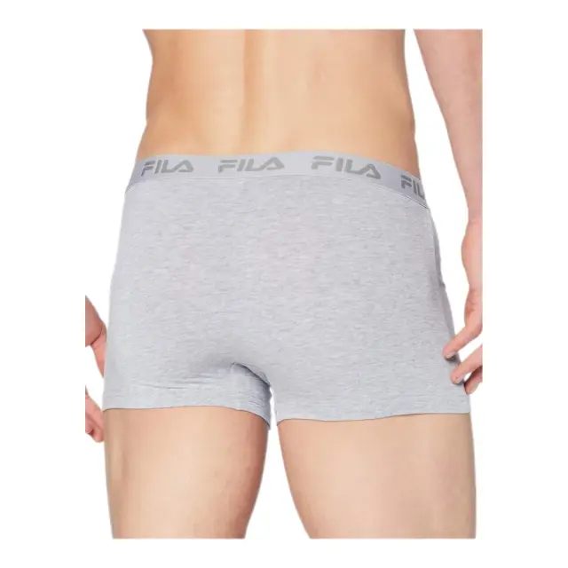 FILA Ανδρικό Boxer Classic Logo - Διπλό Πακέτο, Χρώμα Grey Heather 3