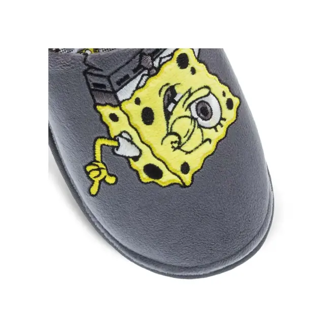 Parex Ανδρικές Παντόφλες Σπιτιού Spongebob, Χρώμα Γκρι 3
