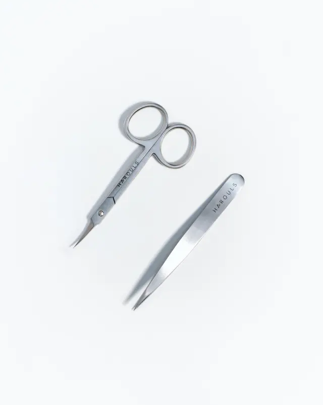 Harouls Precision Tweezer and Scisson Set - Ανοξείδωτο επαγγελματικό τσιμπιδάκι και ψαλίδι από χάλυβα 3