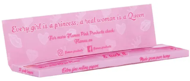 Flamez Χαρτάκια The Original Pink King Size Slim - 33φ 2
