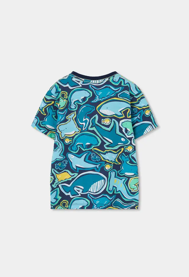Boboli Knit t-shirt με τύπωμα για αγόρι 543103-9868 2