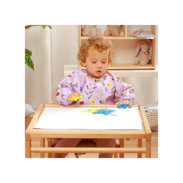 Αδιάβροχη σαλιάρα με μακρύ μανίκι BabyOno 6m+ - Garden BN1476/01 3
