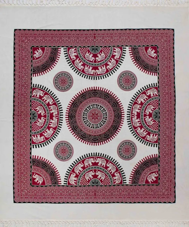 Pestemal διπλό (220cm x 240cm) 8 κόκκινο - -