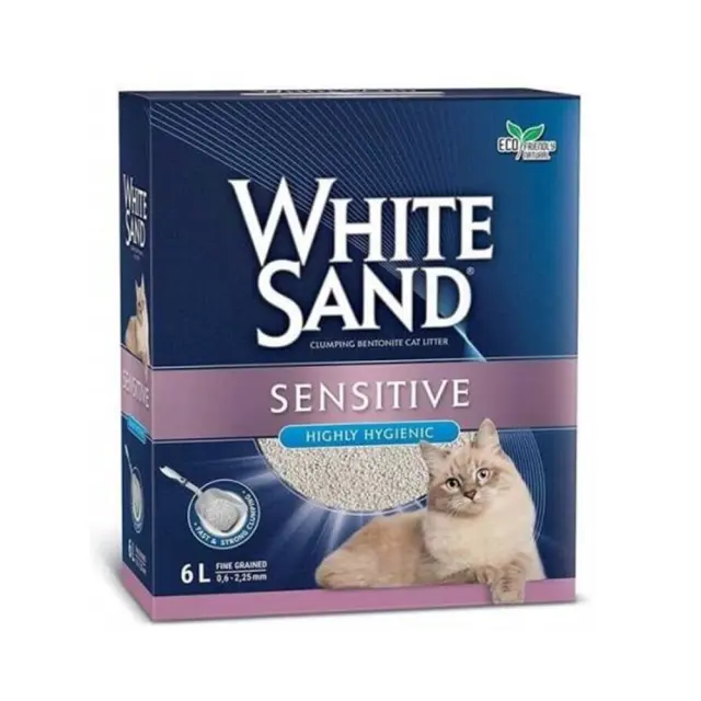 White Sand Άμμος Μπετονίτη Sensitive 6lt
