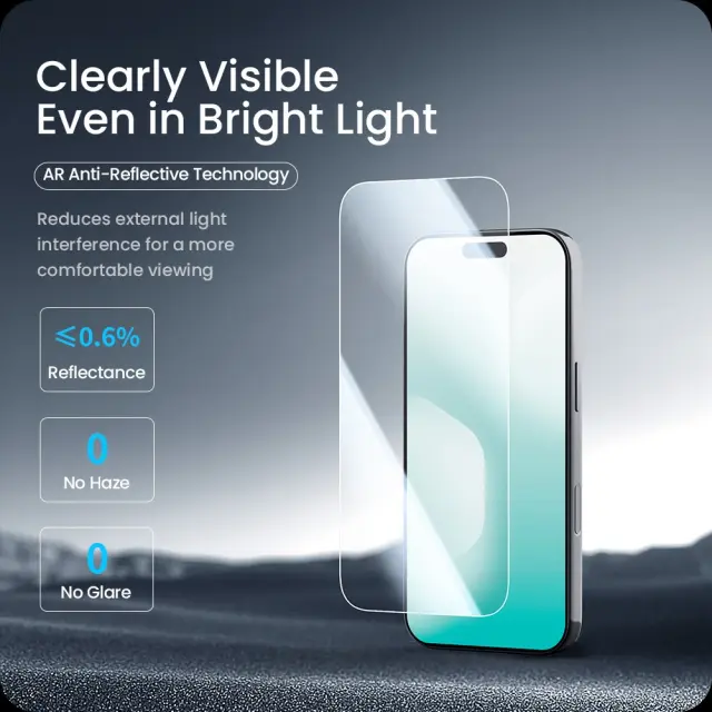 Nillkin Tempered Glass 0.2mm H+ PRO 2.5D Anti-reflective for Apple iPhone 18 Pro/17 Pro (with applicator) 3