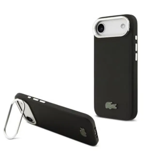 Lacoste Iconic Petit Pique Camera Stand MagSafe Case for iPhone Air Black