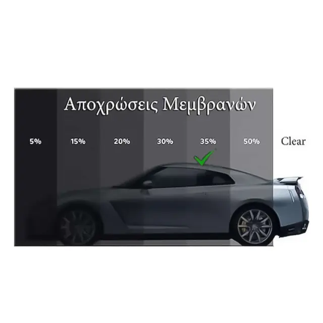 Carsun Αντιηλιακή Μεμβράνη 50x300cm με 35% Διαπερατότητα Φωτός σε Μαύρο Χρώμα C6224 2
