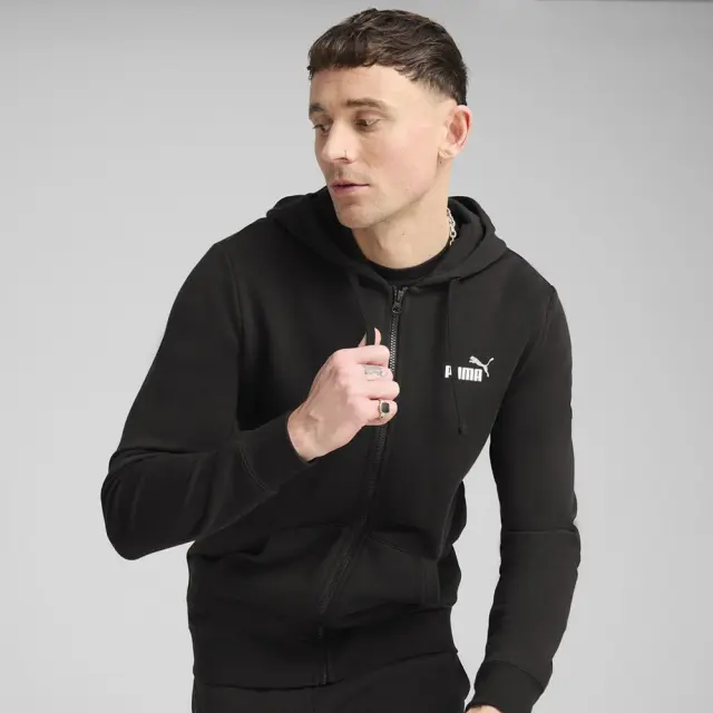 Puma Ess TR Logo Full Zip Hoodie (684721-01) - Μαύρο