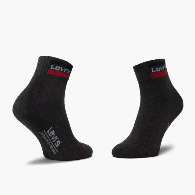 Κάλτσες Levi's Regular Cut 2 Ζεύγη 37157-0148 Μαύρο Γκρι - 43-46 2