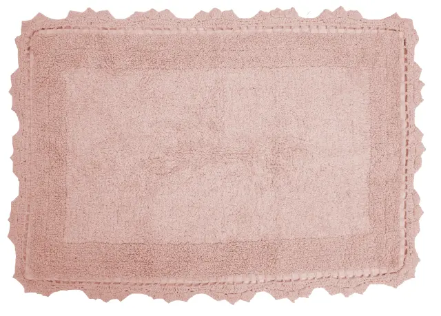 Πατάκι Μπάνιου 65X120 Cotton Anna Riska Lace 1 Blush Pink