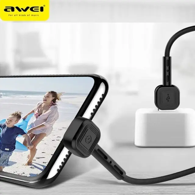 Καλώδιο φόρτισης & stand συσκευής - Micro USB - CL-67 - AWEI - 888162 - White 2