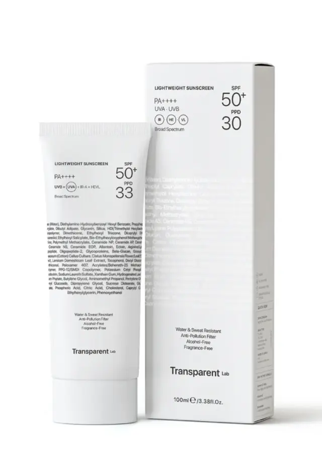 Niche Beauty Lab - Transparent Lab - Lightweight Sunscreen SPF50+ Προηγμένη αντηλιακή προστασία με εξαιρετικά ελαφριά υφή 100ml