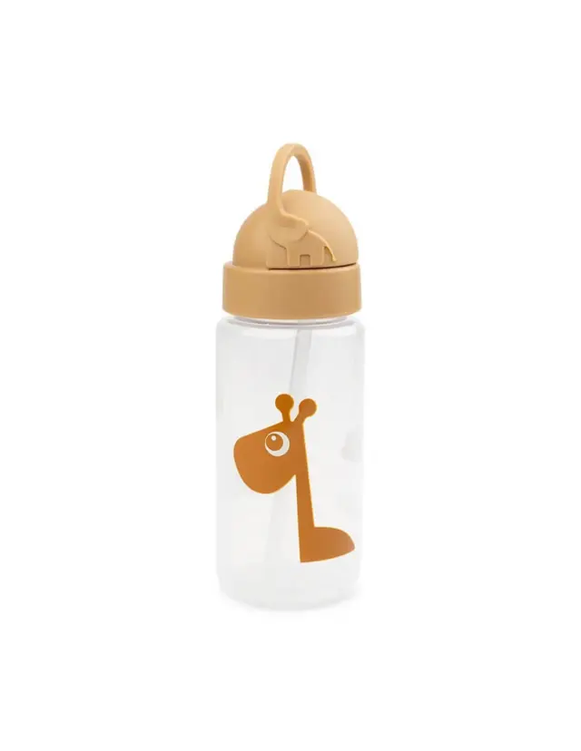 Πλαστικό Παγούρι με Καλαμάκι Done By Deer Raffi Mustard 350ml BR76442