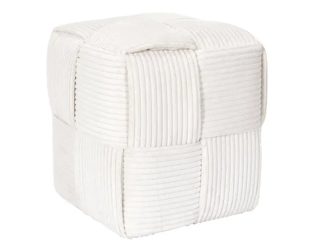 Σκαμπό Πουφ Scott Home Deco Factory με διαστάσεις 36x36x38cm - Beige HD0538 3