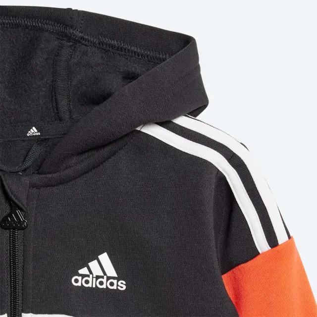 adidas Sportswear Unisex Infant 3Stripes Tiberio Fleece Track Suit Set Μαύρο - Κόκκινο IW3491 (adidas Sportswear) - 92 2