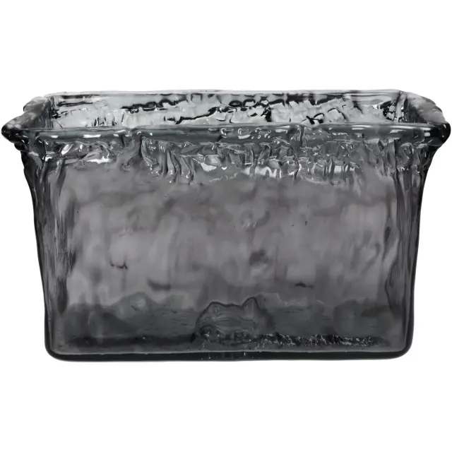 Βάζο Γκρι Ανακυκλωμένο Γυαλί 33x13x20cm