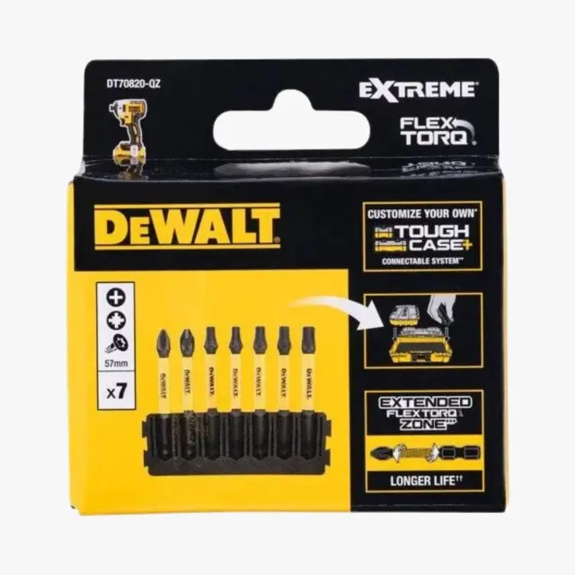 Dewalt DT70820 7τμχ 57mm PH/PZ/TX FlexTorq Σετ Μύτες 2