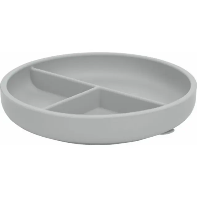 FreeOn Πιάτο Σιλικόνης Με Χωρίσματα Grey 80845
