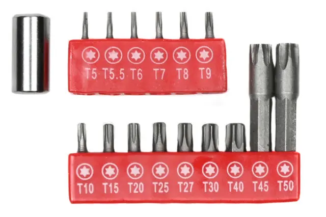 Bit set torx 16 pieces ch