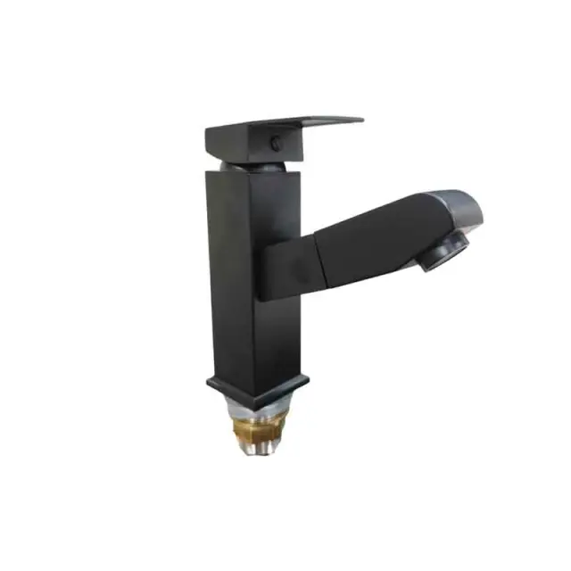 Sanitary Ware Μπαταρία Νιπτήρα Μαύρη με Μίκτη & Ανακλινόμενο Στόμιο - Black Bathroom Sink Faucet with Mixer 0235011 3