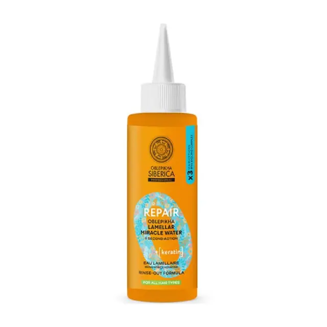 Natura Siberica Oblepikha Repair Lamellar Miracle Water Αναδόμησης με 3x Ιπποφαές & Κερατίνη 200 ml