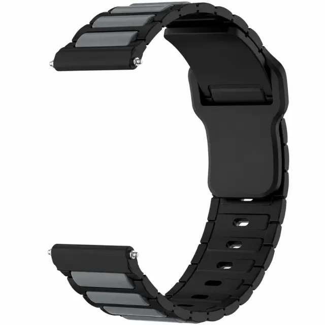 Watchband Hoco WH27 Flexible Series Silicon Strap για Samsung Huawei Xiaomi Vivo OPPO κα 22mm Universal Μαύρο-Γκρι