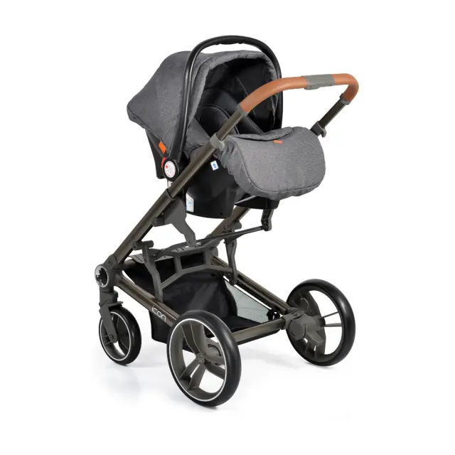 Καρότσι 3σε1 με ξεχωριστό Πορτ μπεμπέ και Car Seat Icon Cangaroo Grey 3800146235000 3