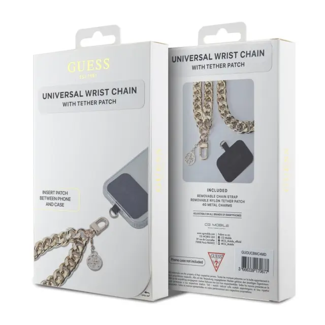Guess Universal Wrist Strap 4G Charm Gold 2