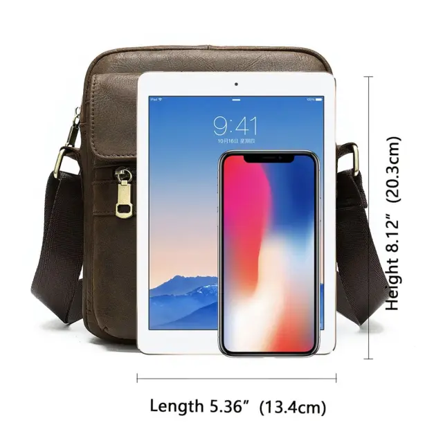 Δερμάτινο τσαντάκι ώμου Cardinal 8980 σκούρο καφέ - One Size 3