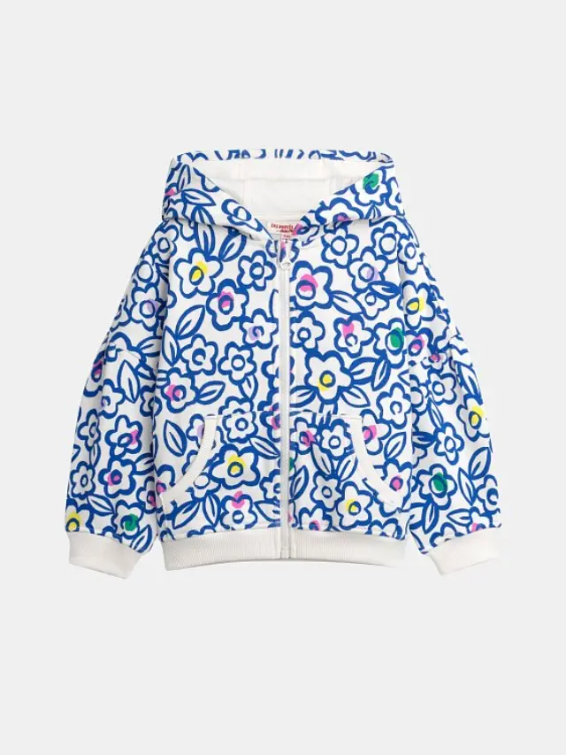Παιδική Ζακέτα για Κορίτσια Doodle Floral ΛΕΥΚΟ