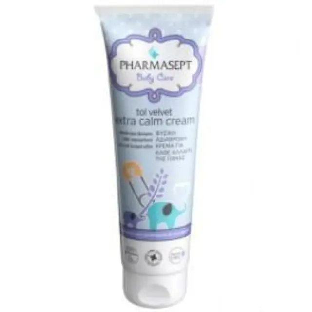 Pharmasept | Tol Velvet Baby Extra Calm Cream | Φυσική Αδιάβροχη Κρέμα για Κάθε Αλλαγή της Πάνας | 150ml