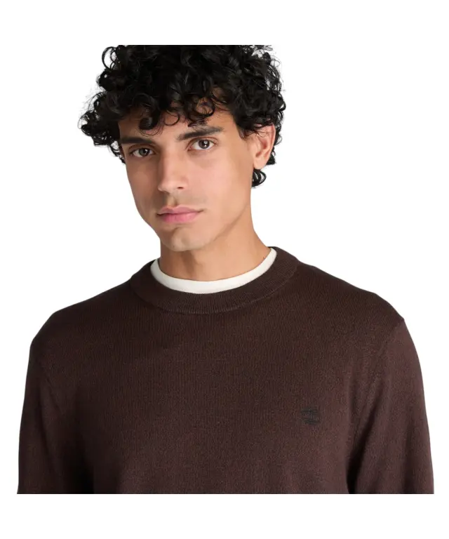 Timberland - Ανδρικό Πλεκτό Πουλόβερ Williams River Cotton Crew Neck TBC0YHAZ-C36 Καφέ - M 2