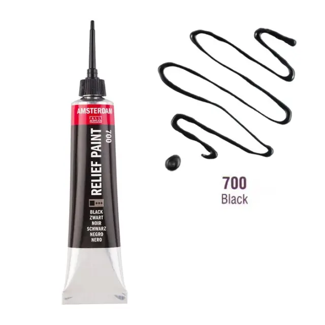 Talens Amsterdam Περίγραμμα, 700 Black - 20ml