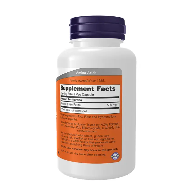 Now Foods Taurine 500 mg 2