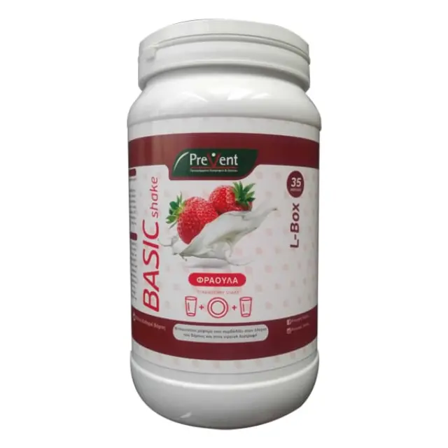 PreVent | Basic Shake L-Box | Υποκατάστατο Γεύματος με Γεύση Φράουλα | 581gr