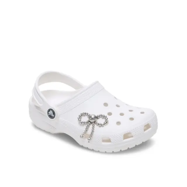 Crocs Jibbitz Charm Silver Beaded Bow 10016719 - One Size 2