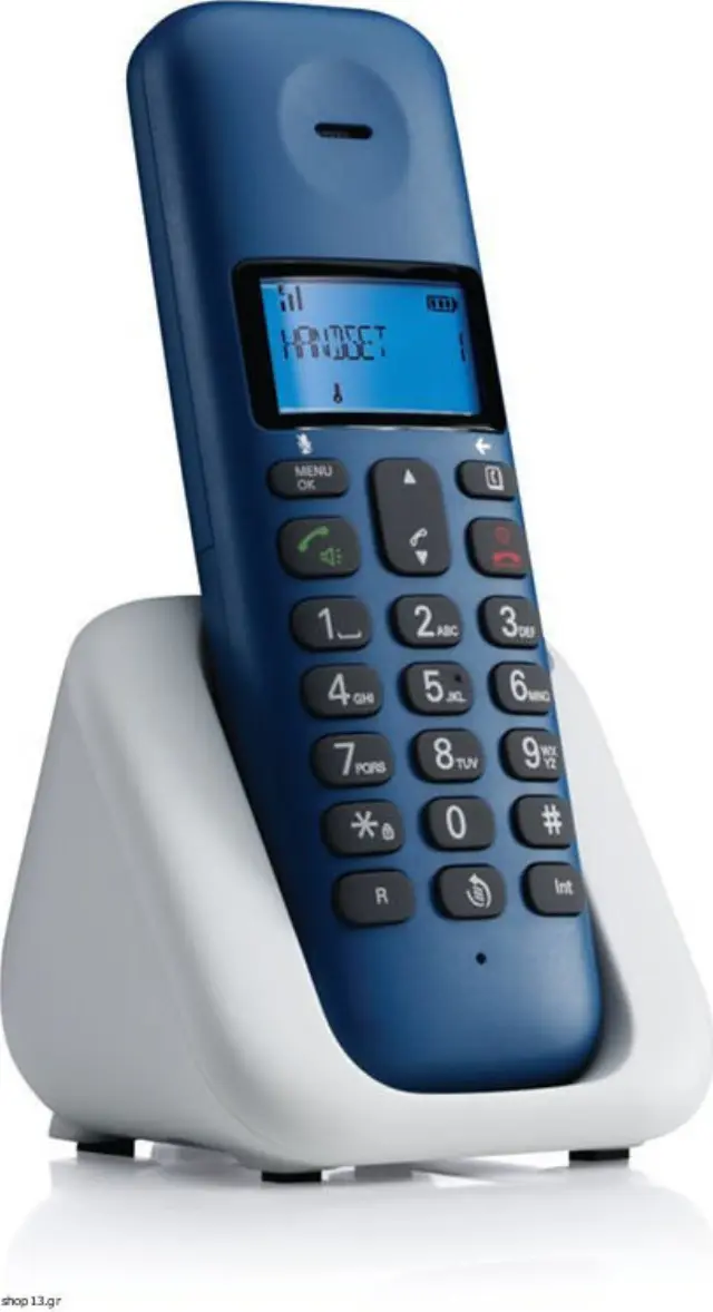 ΤΗΛΕΦΩΝΟ ΑΣΥΡΜΑΤΟ T301 DECT ROYAL BLUE MOTOROLA 2