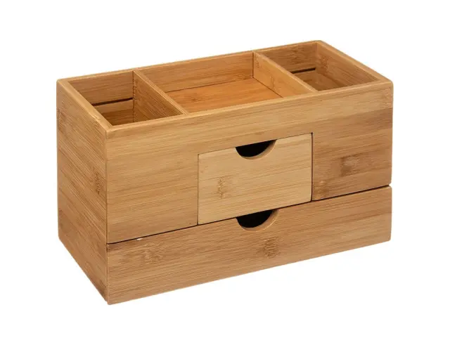 Κουτί Οργάνωσης Make up 5five από Ξύλο Bamboo, 24x12.2x14.5cm - Απόχρωση Ξύλου 160906