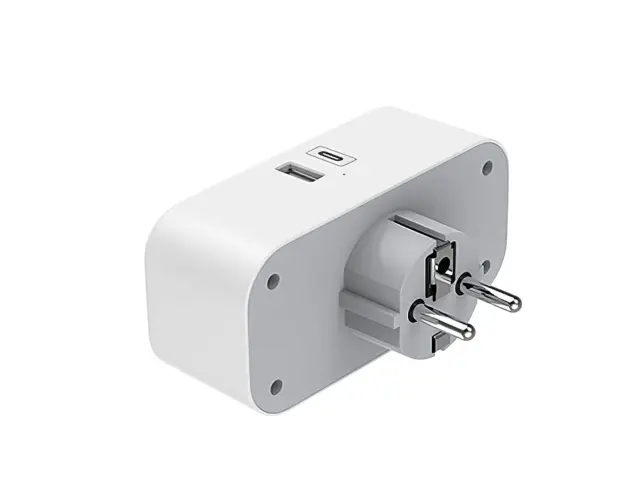 Πολύπριζο Τοίχου Tessan 4 σε 1 (TS-WS02DE01) - 2x Schuko, 1x USB- Α, 1x USB-C - White TS-WS02DE01 3