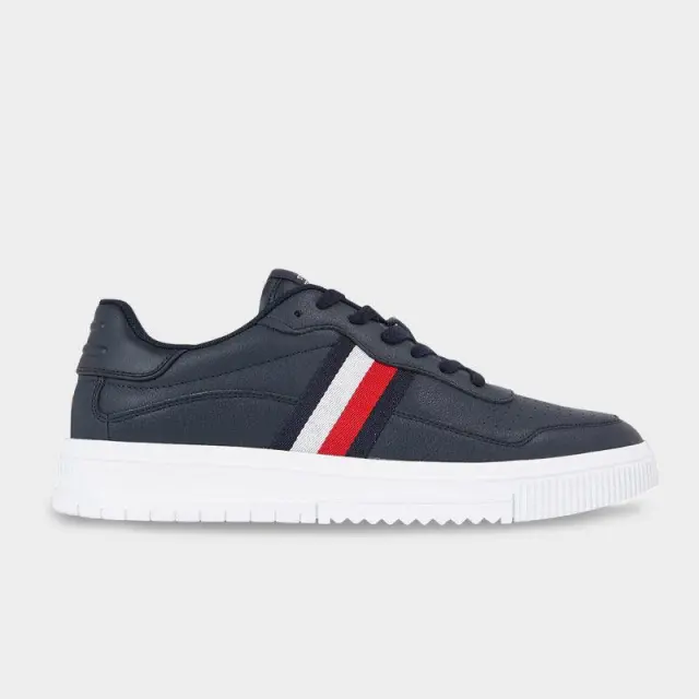 Tommy Hilfiger - Ανδρικά Sneakers Supercup Leather Stripes FM0FM04824-DW5 Μπλε Ναυτικό - 46
