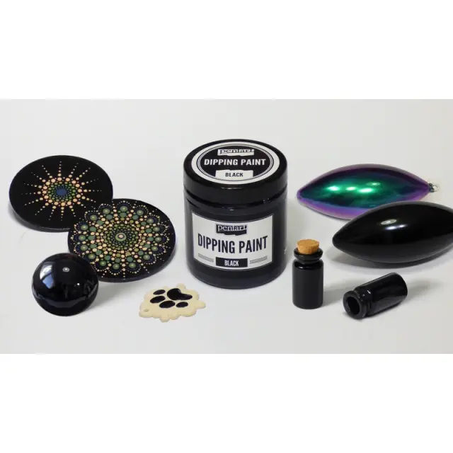 Dipping paint Pentart 250ml, black 2
