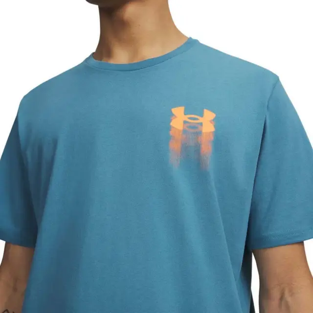 Under Armour Men's Blur Logo Shortsleeve T-Shirt Πετρόλ 6009245-466 (Under Armour) 3