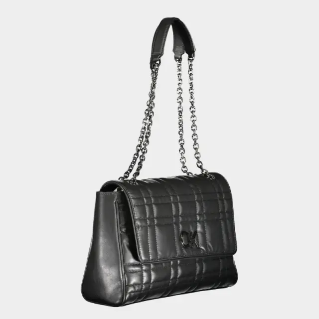 Calvin Klein - Γυναικεία Τσάντα Ώμου Re-Lock Quilt Shoulder Bag Lg K60K609884-BAX Μαύρη 3