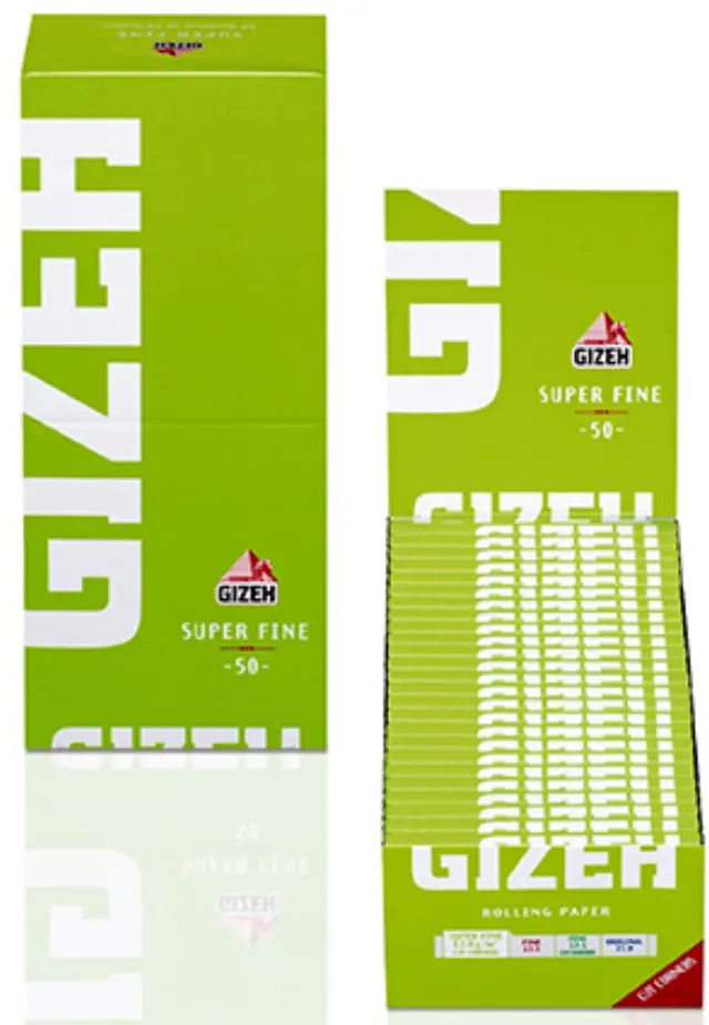 GIZEH Χαρτάκια Super Fine - Λαχανί 50τεμ.