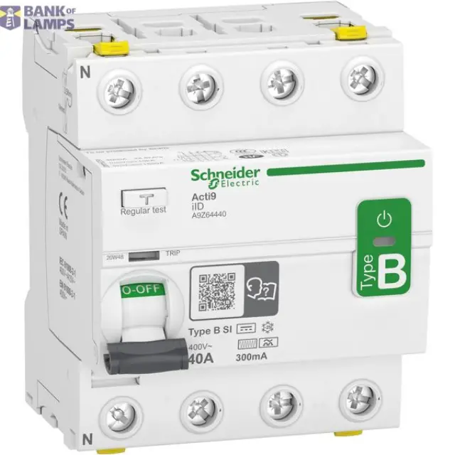 Acti9 iID - Residual Current Circuit Breaker - 4P - 40A - 300mA - B-SI type