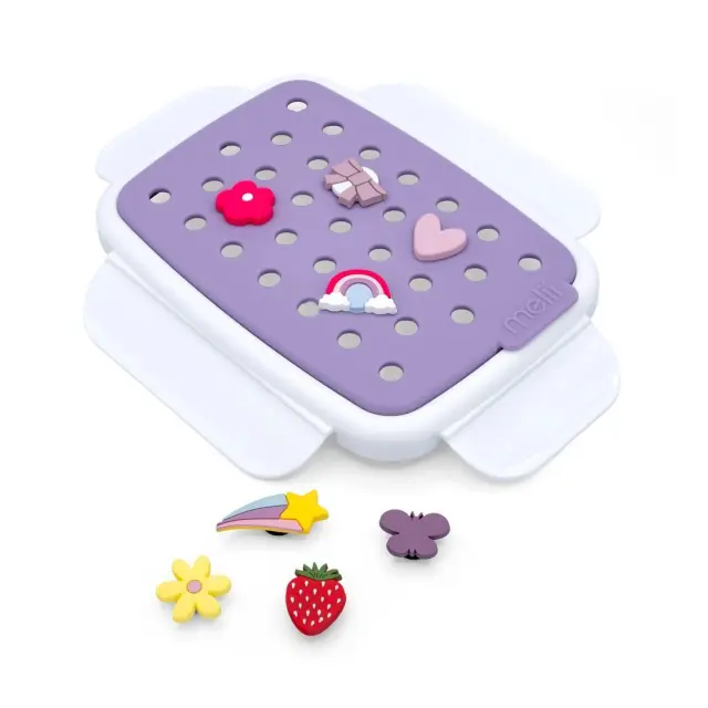 Melii Bento Φαγητοδοχείο Με Charms 0.88Lt Μωβ MEL27630 2