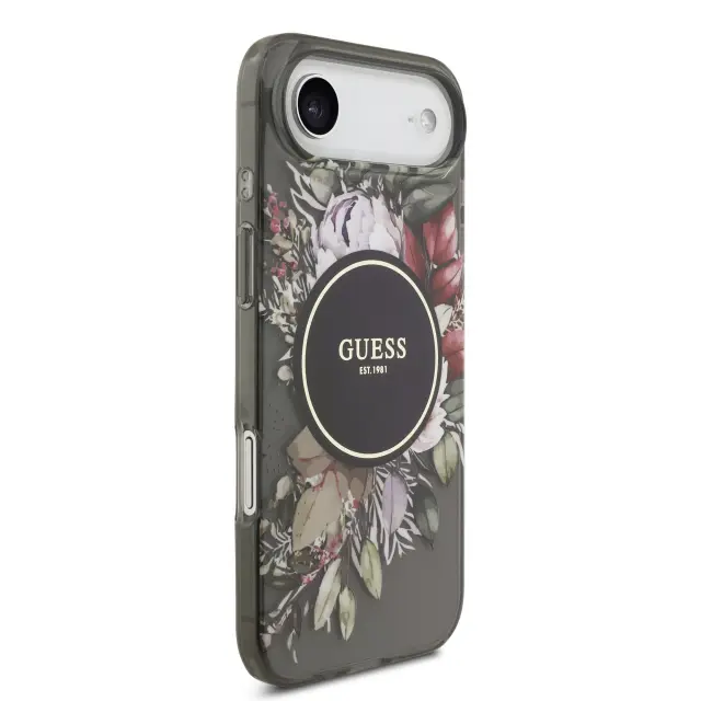 Guess IML Flowers Strap MagSafe Case for iPhone Air Black 3