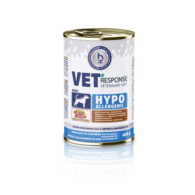 VET RESPONSE Hypoallergenic Duck - wet dog food - 400g