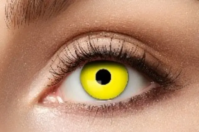 Αποκριάτικος Φακός Επαφής Yellow Crow Eye (KM Toys) (AM-W05)