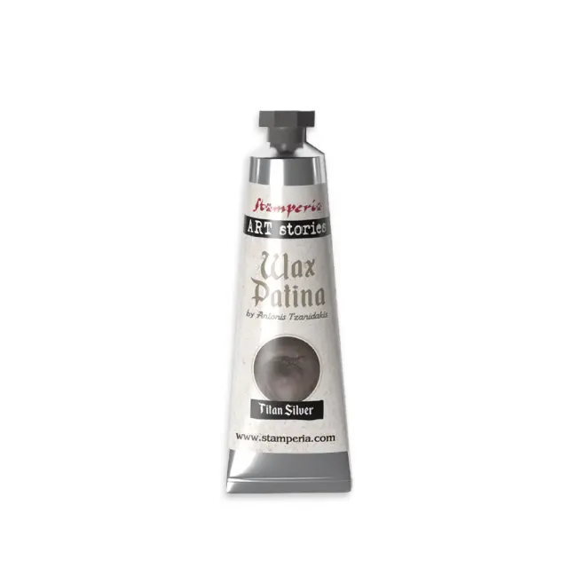 Wax Patina (Πατίνα κεριού) Stamperia 40ml, Titan Silver